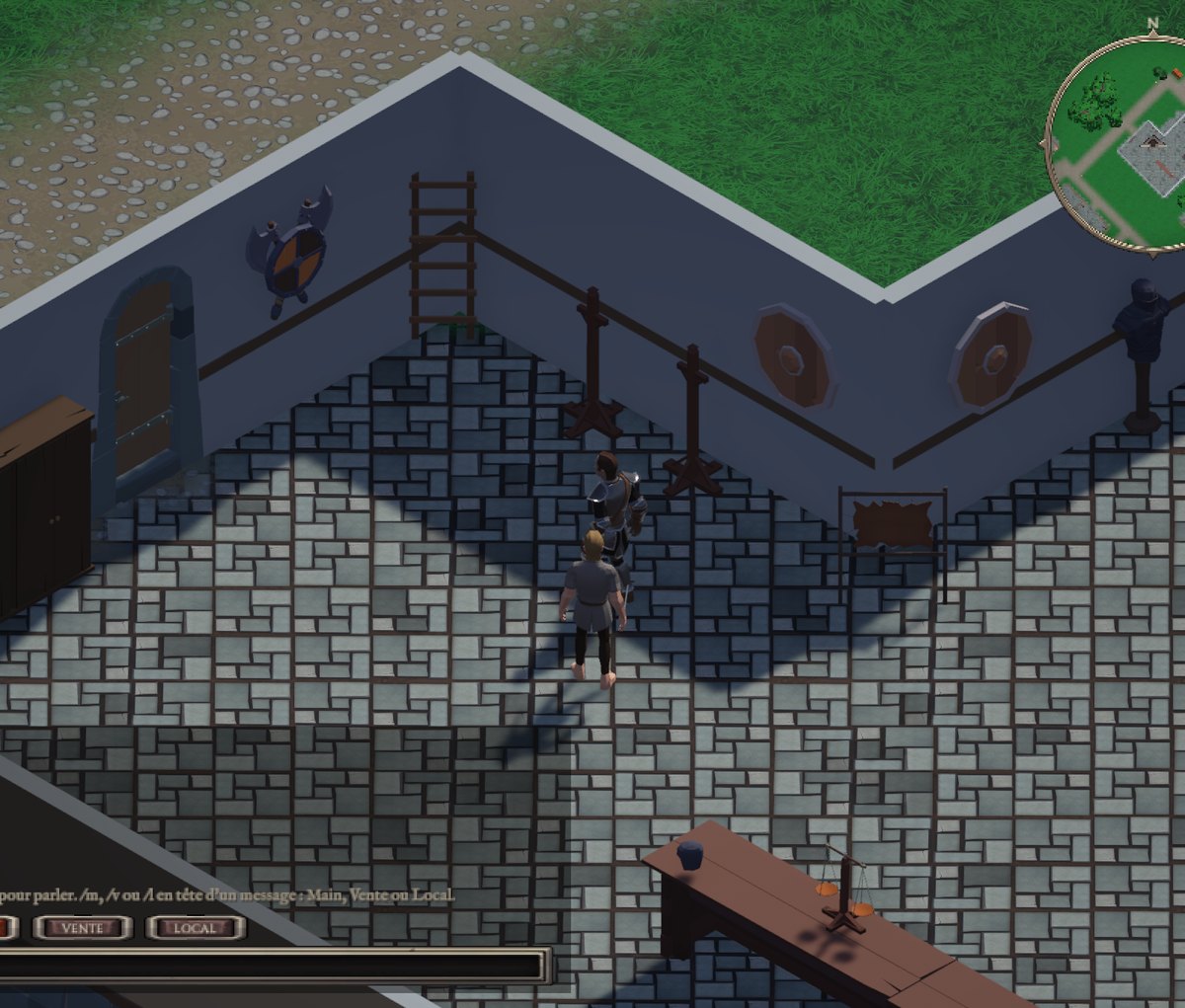 A street of Ravenholm, its houses of stone and timber