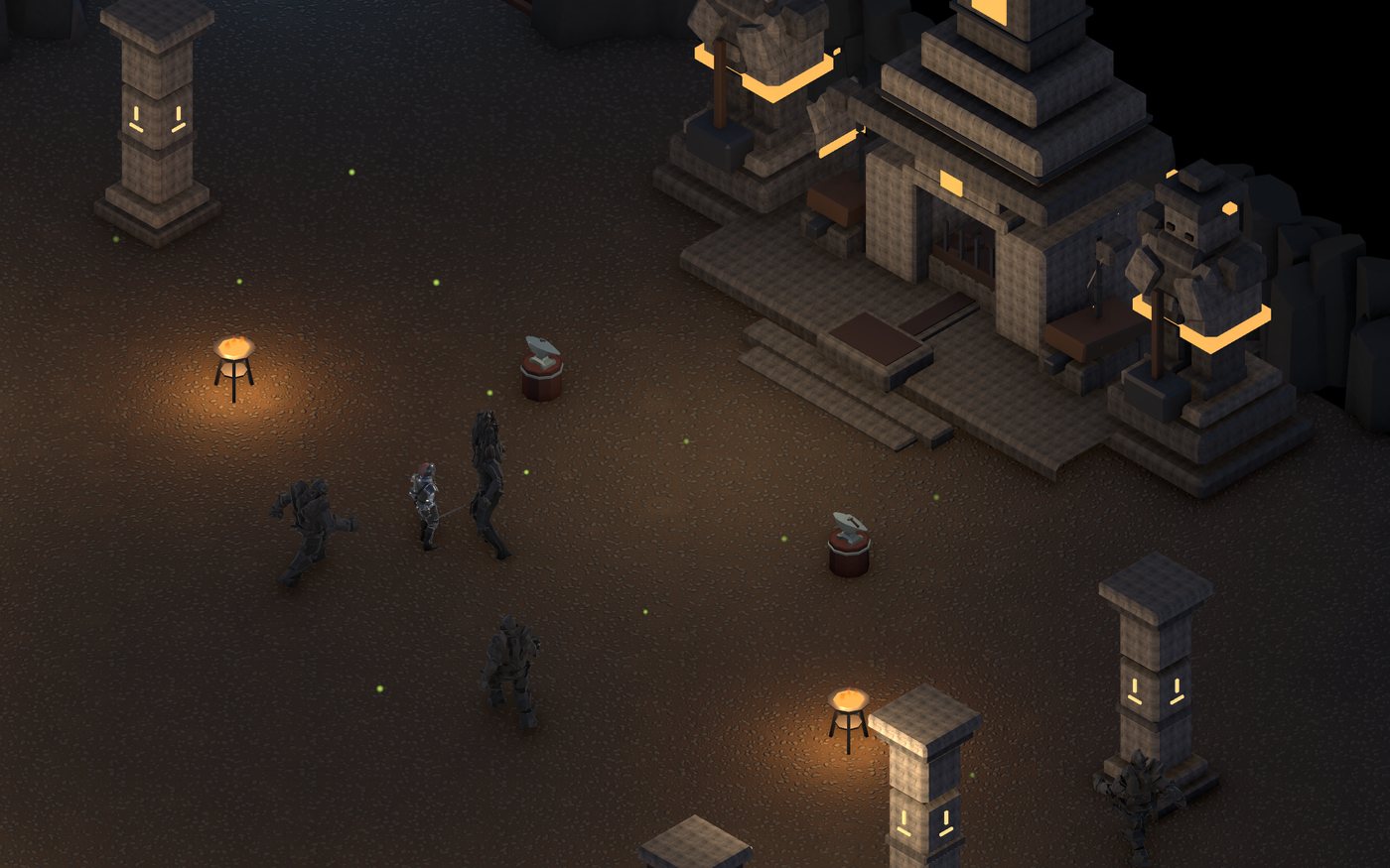 A dwarven mine opens beneath a stone house, and its dead are still digging; the Temple raises its Stone; and at last you can sell your loot and open chests the old way.